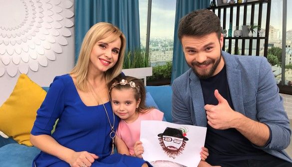 П&rsquo;ятирічна донька Лілії Ребрик провела разом з мамою ефір &laquo;Ранку з Україною&raquo;