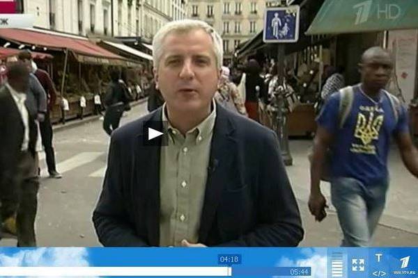 «Черная сперма фашизма»: к журналисту московского «Первого канала» прямо в Париже подкрался афробандеровец (ВИДЕО)