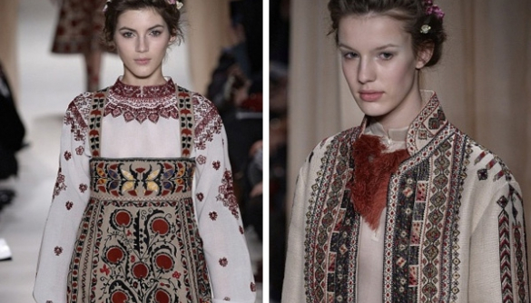 Украинские вышиванки и жупаны от модного Дома  Valentino покорили Париж
