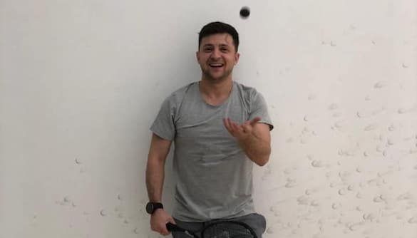 Зеленский проиграл в теннис эксклюзивное интервью