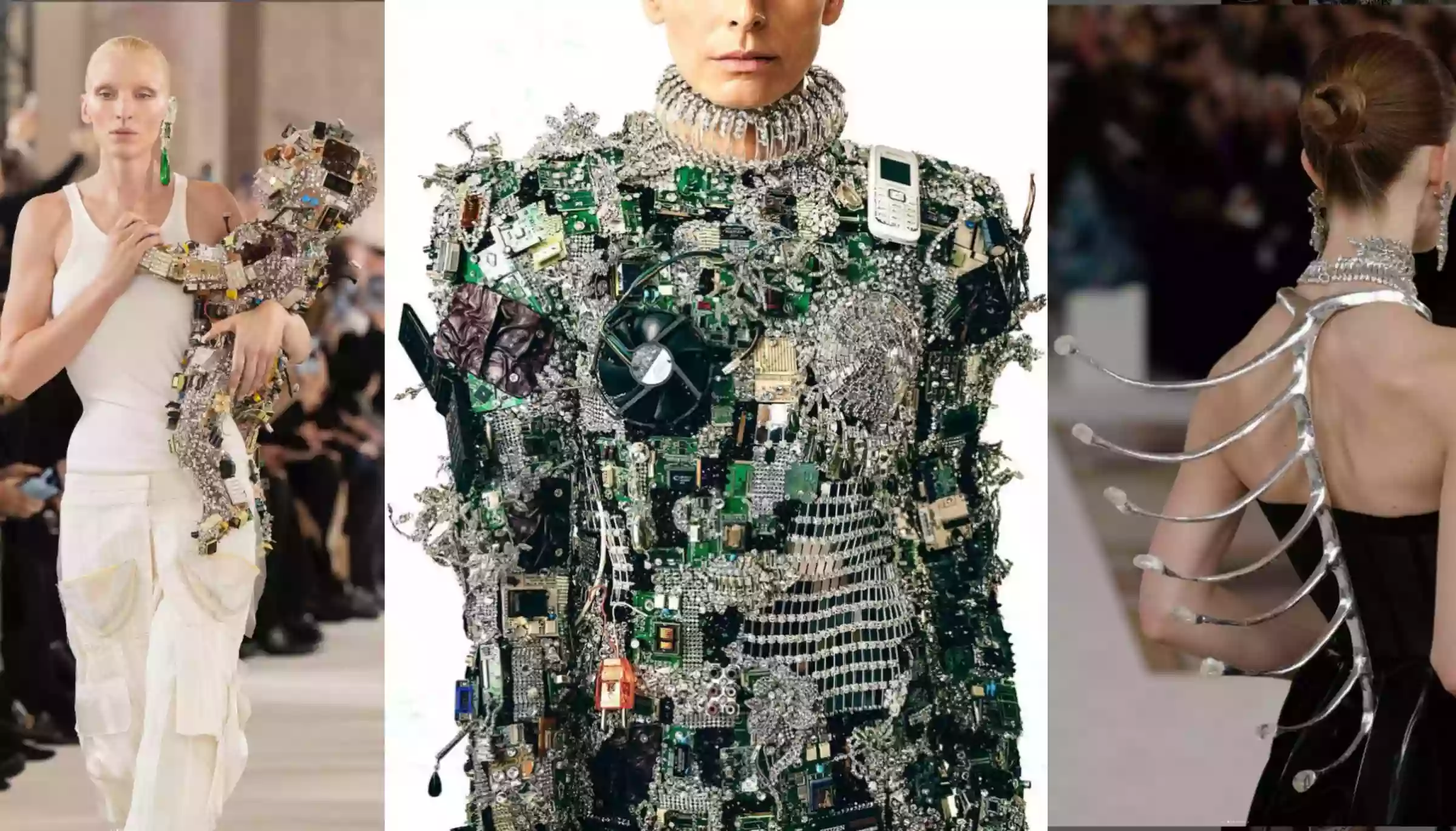 Мікросхеми, дитина-робот і кристали Swarovski: Schiaparelli представив колекцію весна-літо 2024